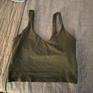 EUC Lululemon Align tank in Dark Olive A/B cup size 8
